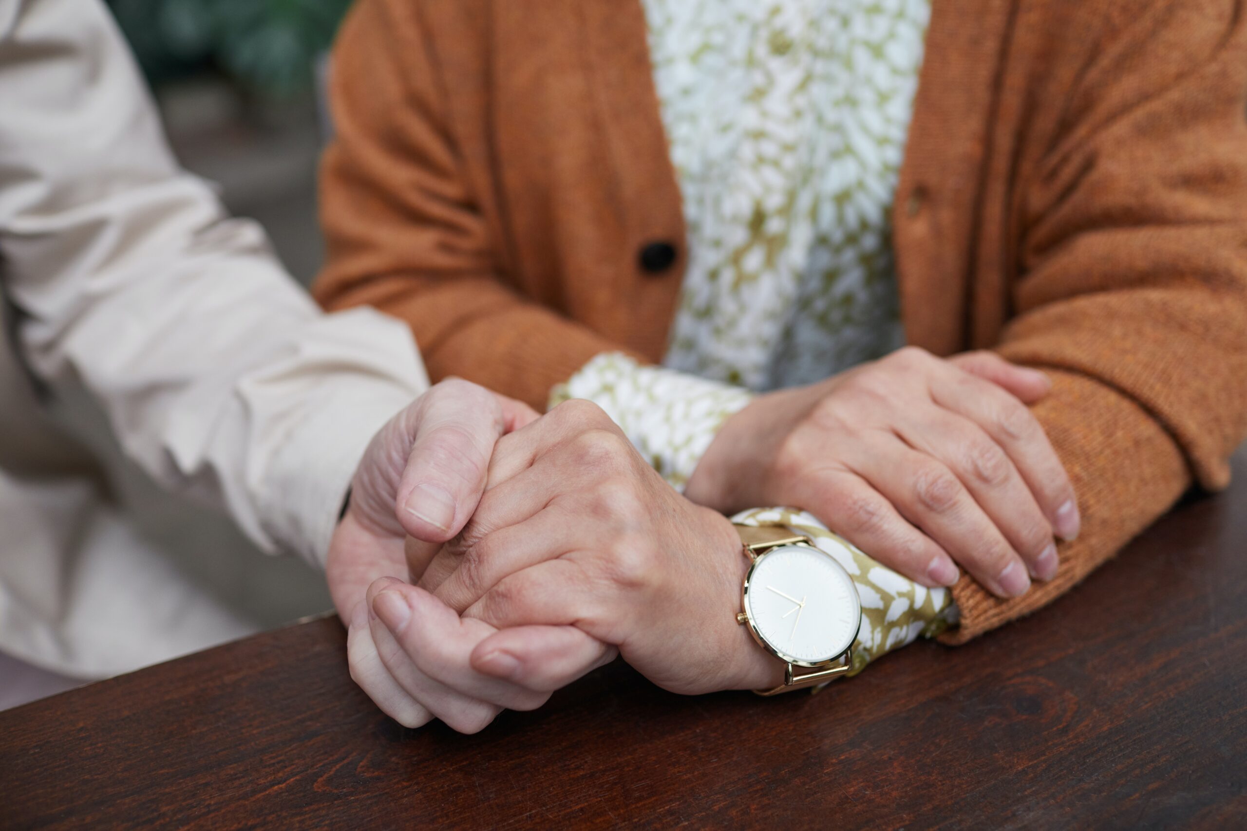 Couple holding each other