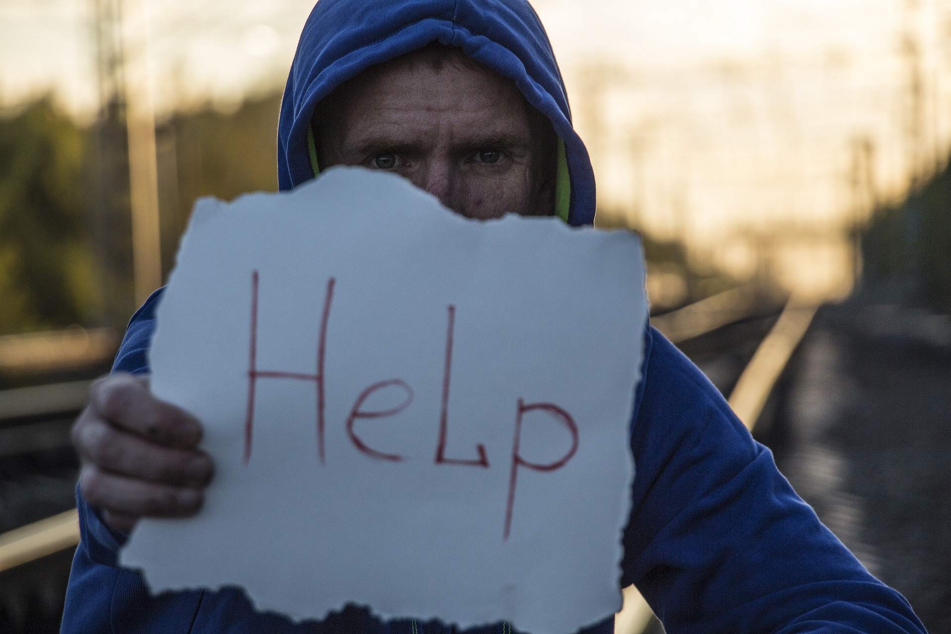 A man asking for help